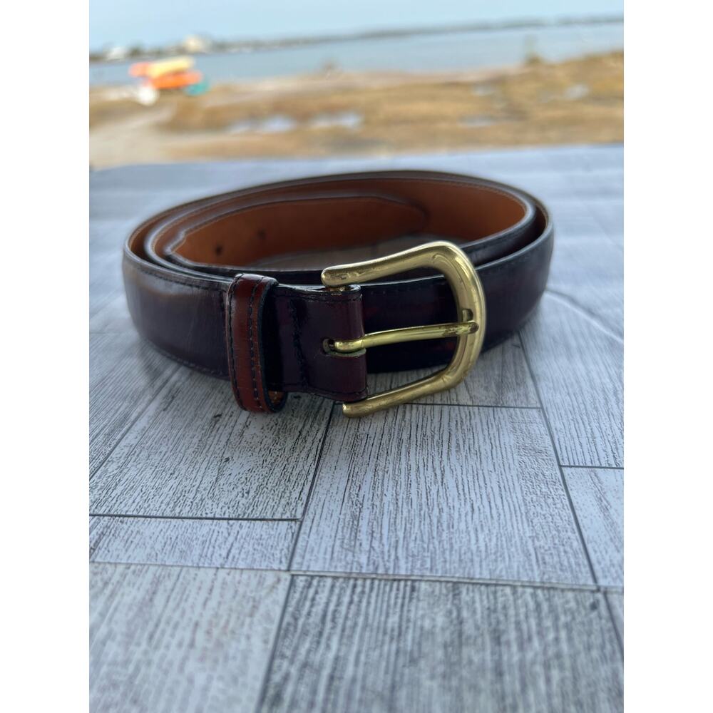 SAS Leather belt Brass Buckle Men’s size 42 Brown